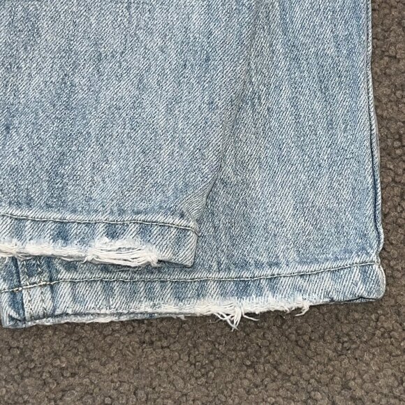 IN/CO CROSSOVER WAIST BUTTON FLY LIGHT WASH BLUE DENIM JEANS -Y2K - SIZE 25 - Picture 11 of 13